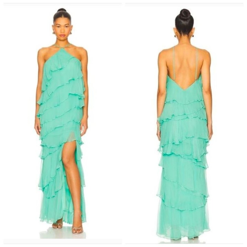 NWOT Amanda Uprichard Posie Maxi Dress in Carribean Size XS